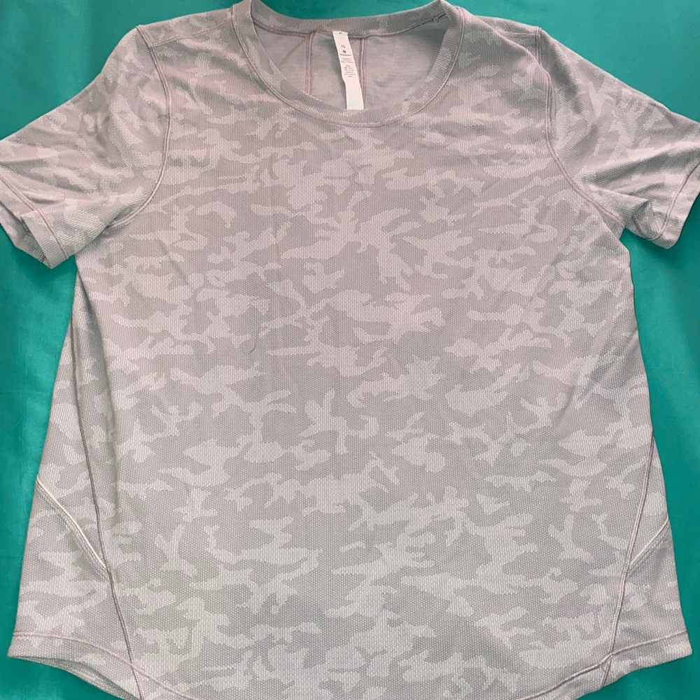 White Camo lululemon shirt sleeve